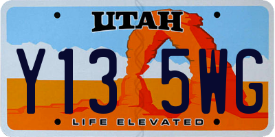UT license plate Y135WG