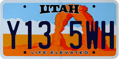 UT license plate Y135WH