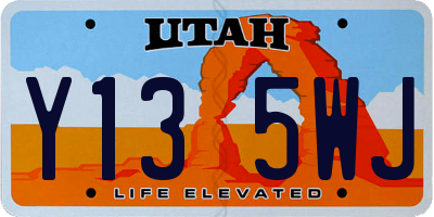 UT license plate Y135WJ