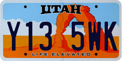 UT license plate Y135WK