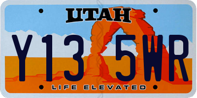 UT license plate Y135WR