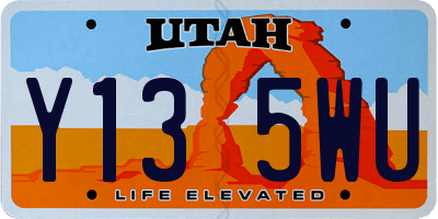 UT license plate Y135WU