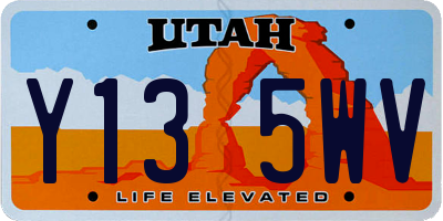 UT license plate Y135WV