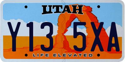 UT license plate Y135XA