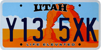 UT license plate Y135XK