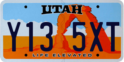 UT license plate Y135XT