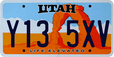 UT license plate Y135XV