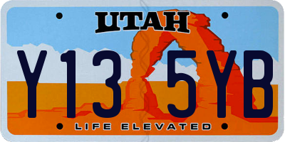 UT license plate Y135YB