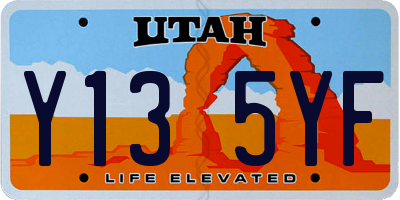 UT license plate Y135YF