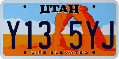 UT license plate Y135YJ