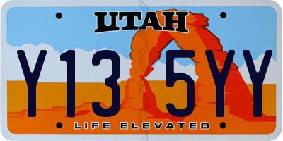 UT license plate Y135YY