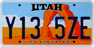 UT license plate Y135ZE