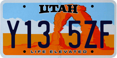 UT license plate Y135ZF