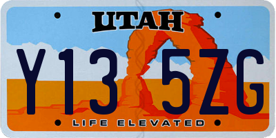 UT license plate Y135ZG