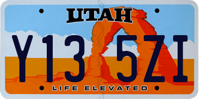 UT license plate Y135ZI