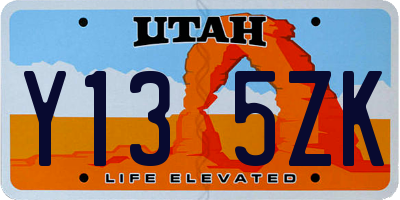 UT license plate Y135ZK