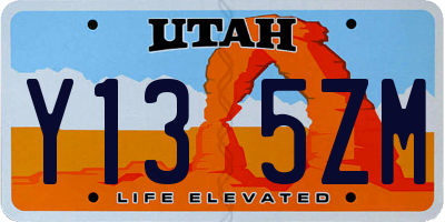 UT license plate Y135ZM