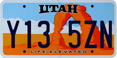 UT license plate Y135ZN