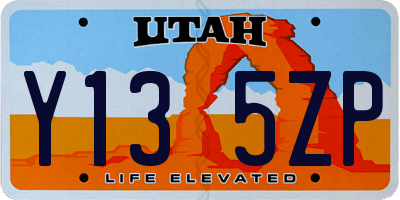 UT license plate Y135ZP