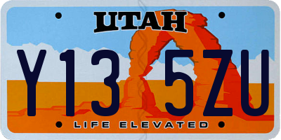 UT license plate Y135ZU