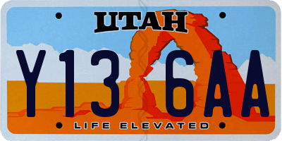UT license plate Y136AA