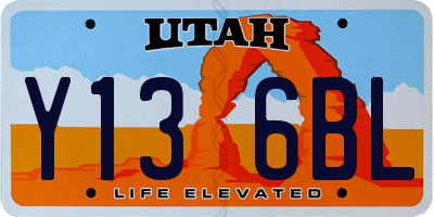 UT license plate Y136BL