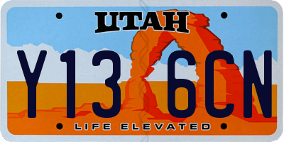 UT license plate Y136CN