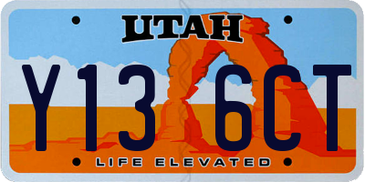 UT license plate Y136CT
