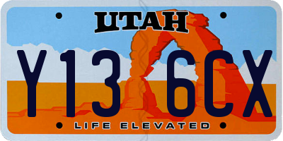 UT license plate Y136CX