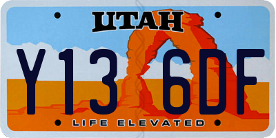 UT license plate Y136DF