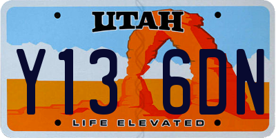 UT license plate Y136DN