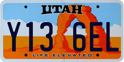 UT license plate Y136EL