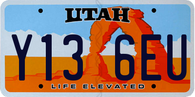 UT license plate Y136EU
