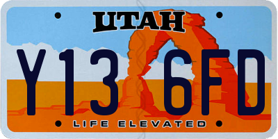 UT license plate Y136FD