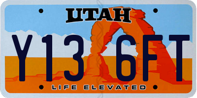 UT license plate Y136FT