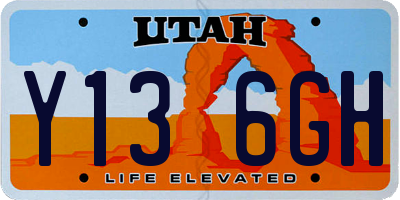 UT license plate Y136GH