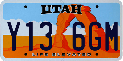 UT license plate Y136GM