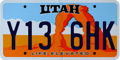 UT license plate Y136HK