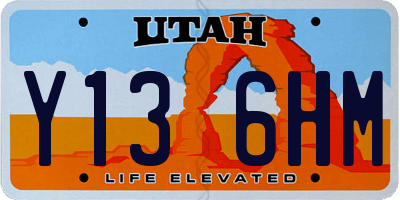 UT license plate Y136HM