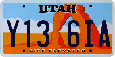 UT license plate Y136IA