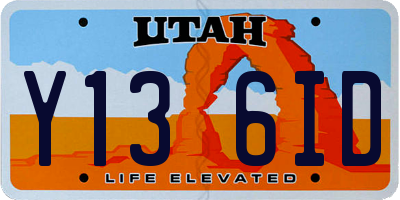 UT license plate Y136ID