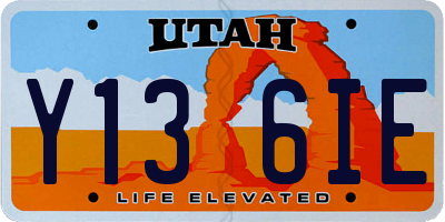 UT license plate Y136IE