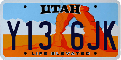 UT license plate Y136JK