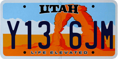 UT license plate Y136JM