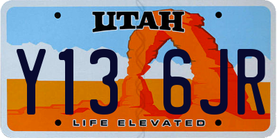 UT license plate Y136JR