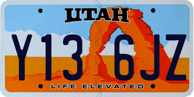 UT license plate Y136JZ