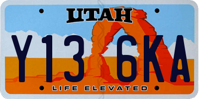 UT license plate Y136KA