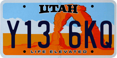 UT license plate Y136KQ