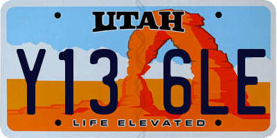 UT license plate Y136LE