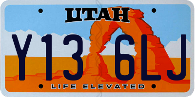 UT license plate Y136LJ